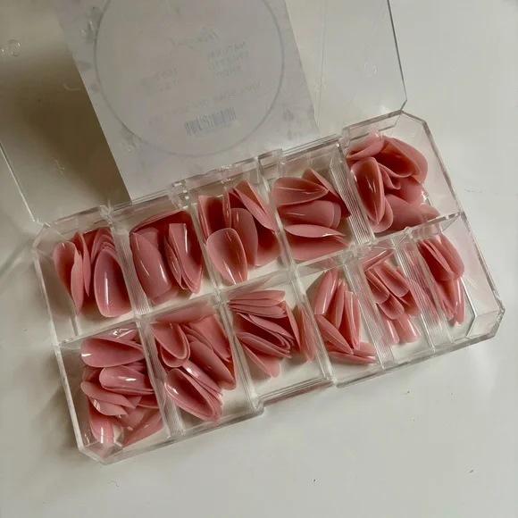 apres GEL-X natural stiletto short gel extensions - "Margot" - Picture 2 of 3